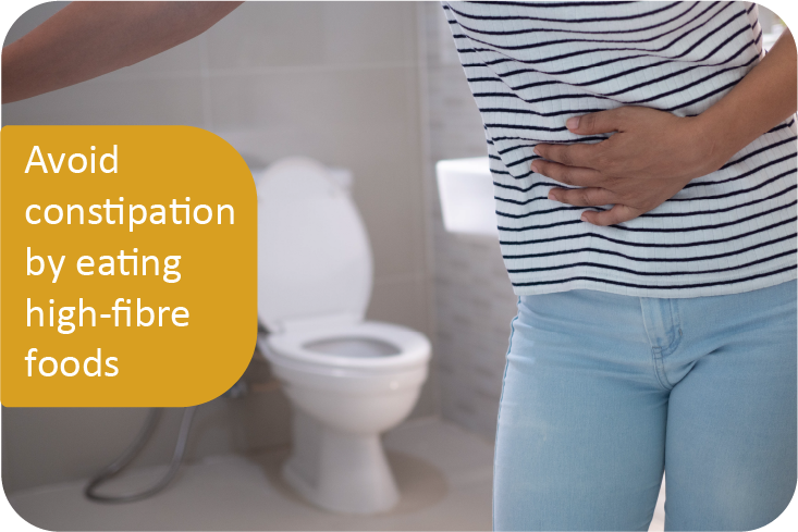 Avoid constipation by eating high-fibre foods